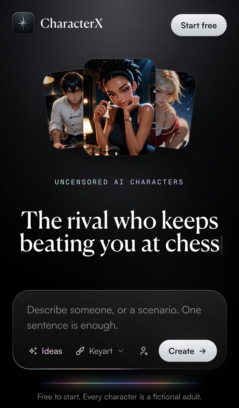 CharacterX on a phone